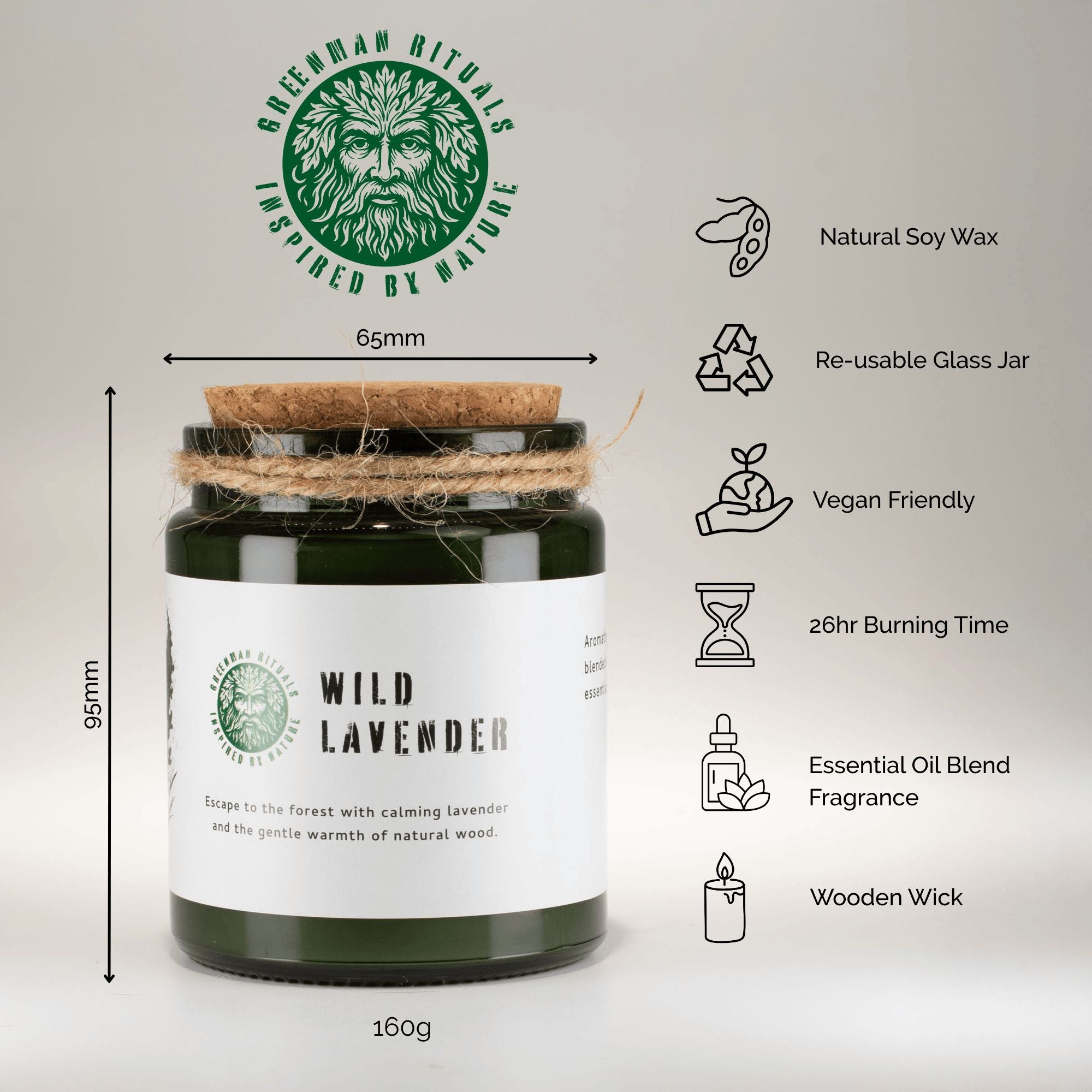 Greenman Woodwick Soy Candle - Twilight Vine