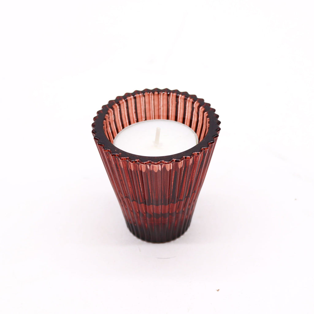 Flip Dinner Candle / Tealight Holder - Vampire Red